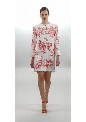 Prisma midi dress Eirianna The Brand coral print