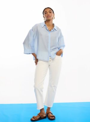 Oversized Πουκάμισο linen Tencel Lola Casademunt
