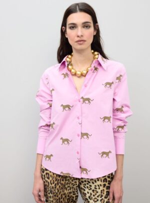 Pοζ πουκάμισο με leopard print Lola Casademunt